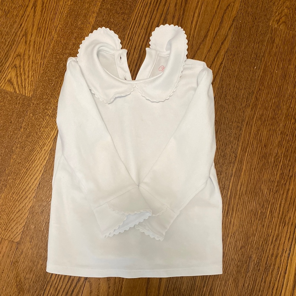 Classic Prep, white collars long sleeve shirt, 3T